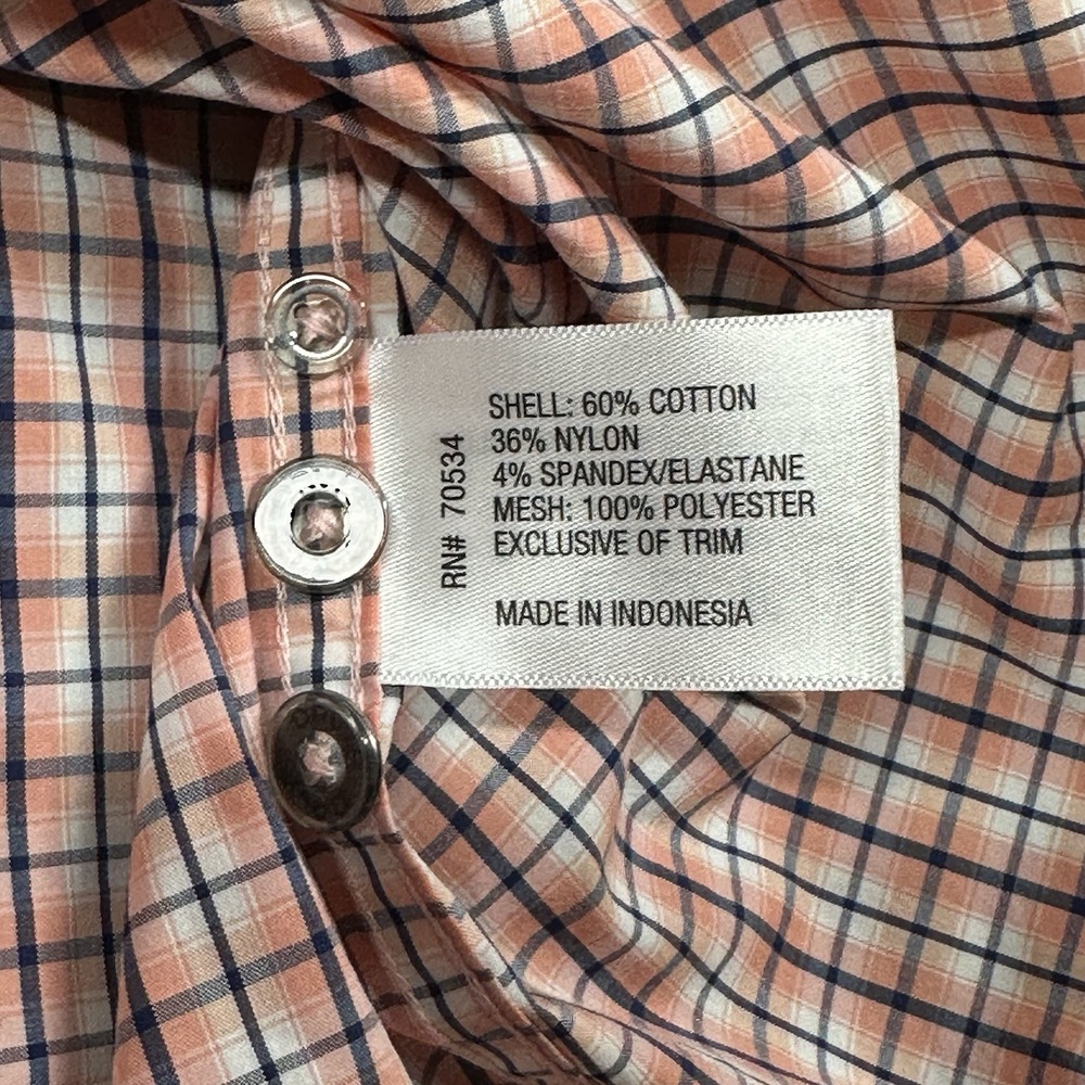 ORVIS Fishing Shirt XXL Outdoor Performance UPF 30 Plaid NWT Stretch - Picture 6 of 10